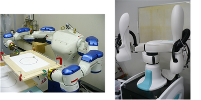 Dual arm vertical articulated robot and horizontal articulated (SCARA) robot